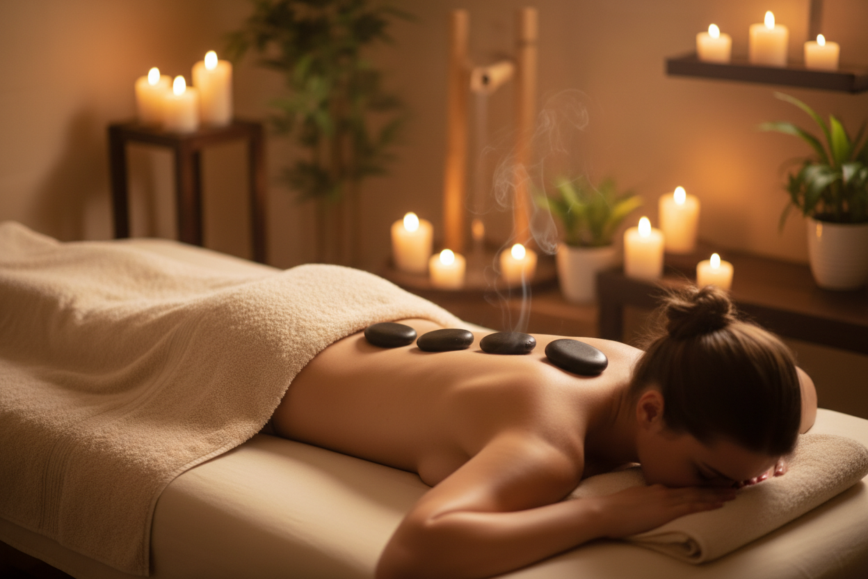 Hot Stone + Body Scrub Package
